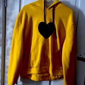 Yellow heart hoodie